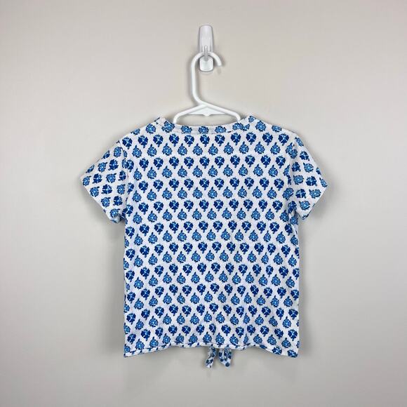 Crewcuts Blue Floral Tie Front T-Shirt S 6-7 - Picture 5 of 5